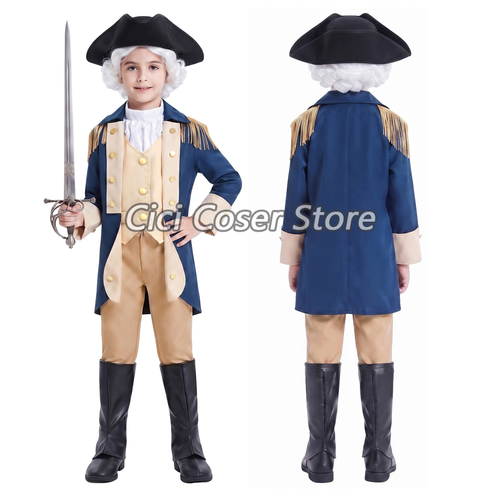 Halloween Costume Kids - Costume da George Washington per bambini,