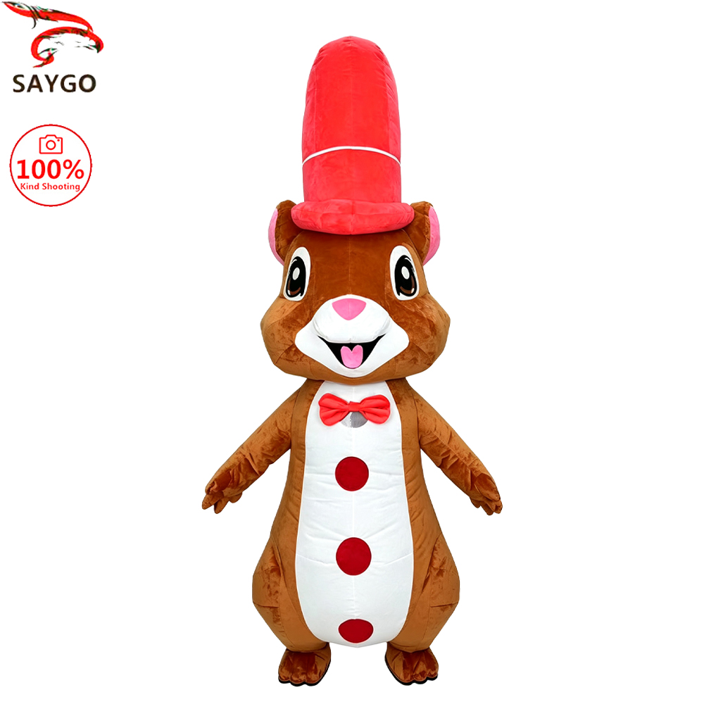 Halloween Costume Adult - Costume Gonfiabile da Scoiattolo con Cappello