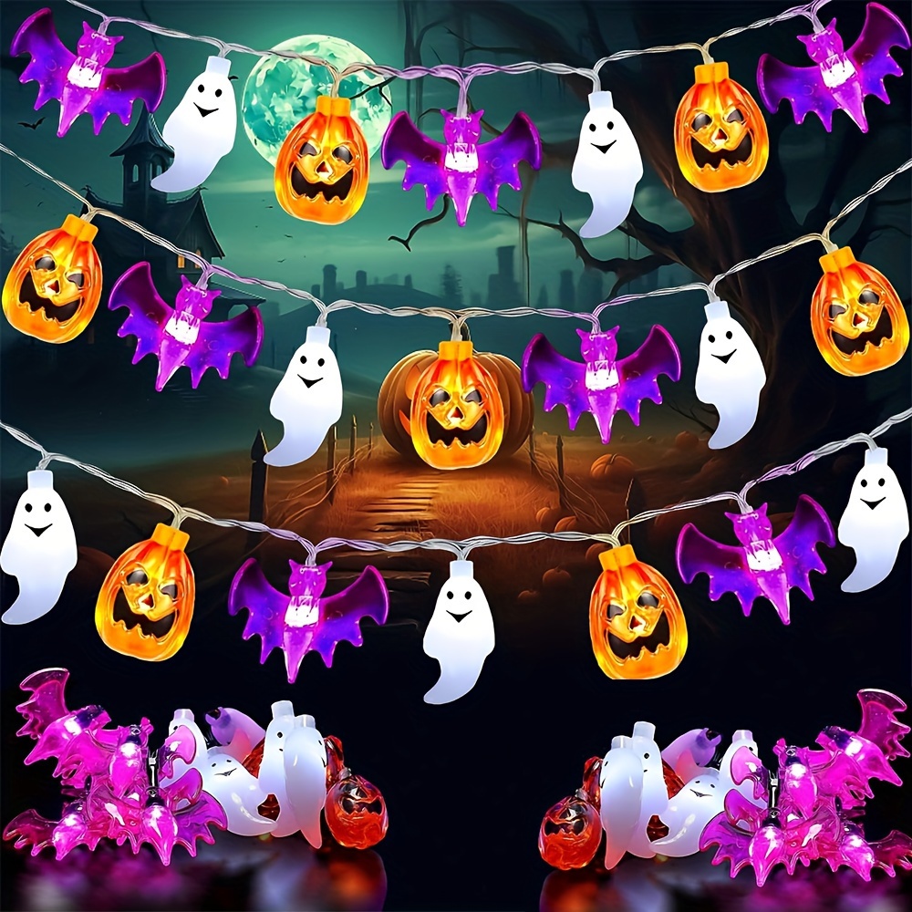 Halloween Led String Lights Orange - Luci LED a Forma di Zucca,