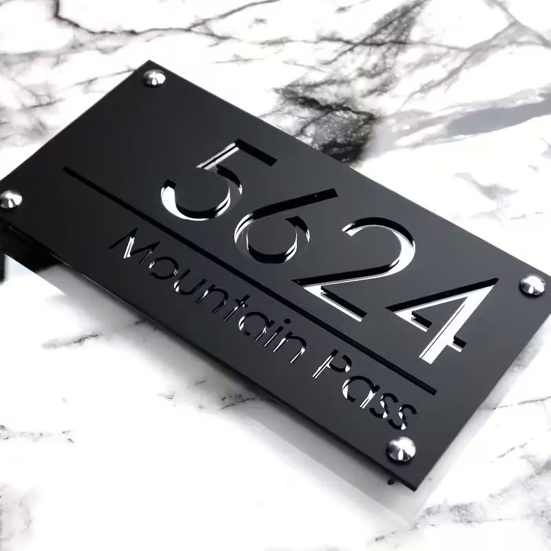 Halloween Party Supplies - Targa Numero Civico Personalizzata in Acrilico