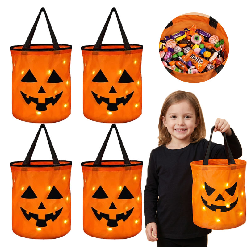 Halloween Pumpkin Decor Led - 1-10PC Cesto di Halloween a forma
