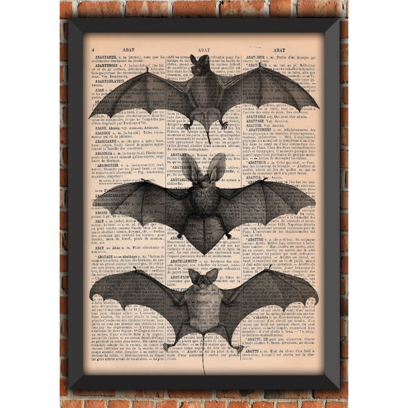 Halloween Skeleton Decoration - Stampa su Pagina di Dizionario con