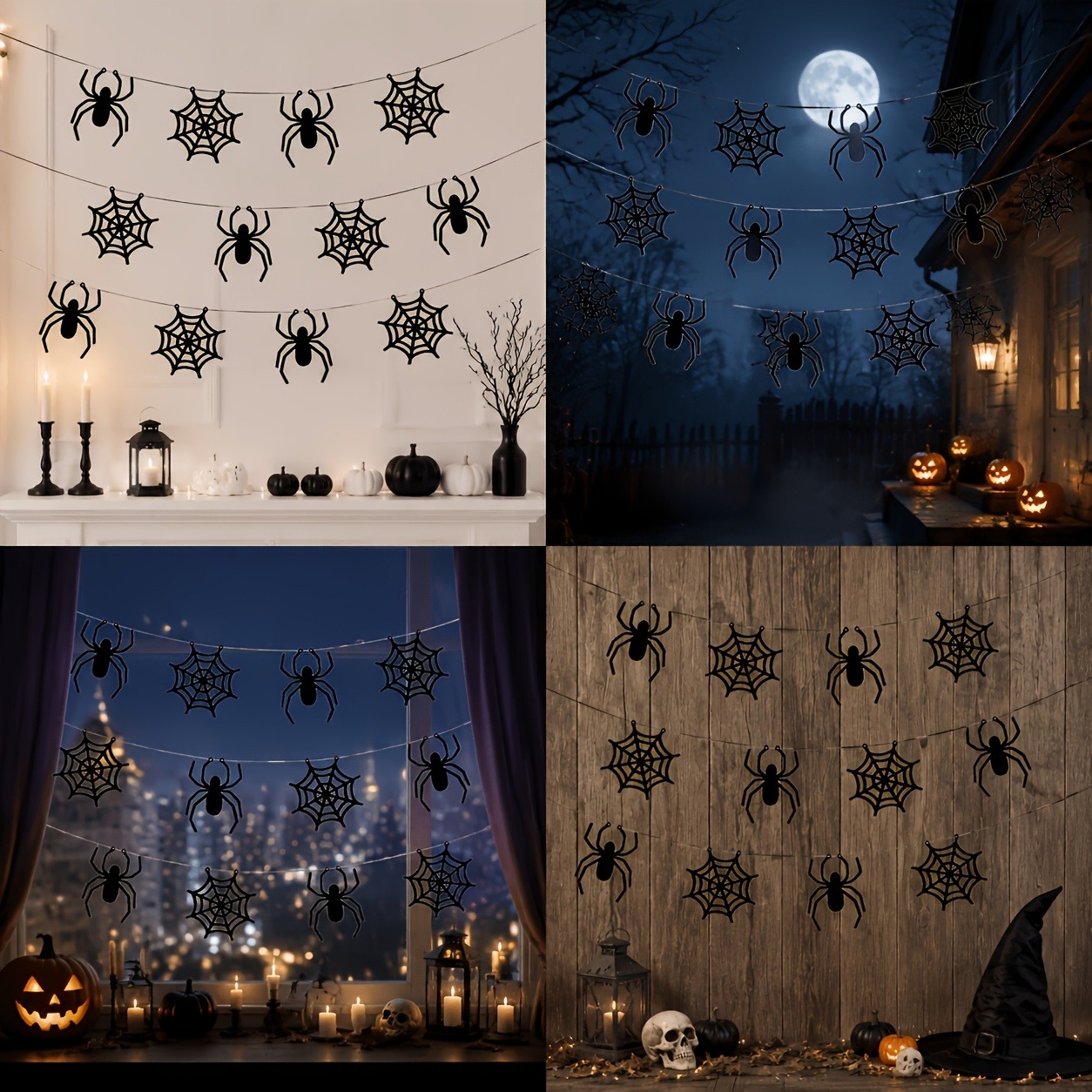 2 set di ghirlande a forma di  - Spider Web Halloween Decoration recensione e prezzo
