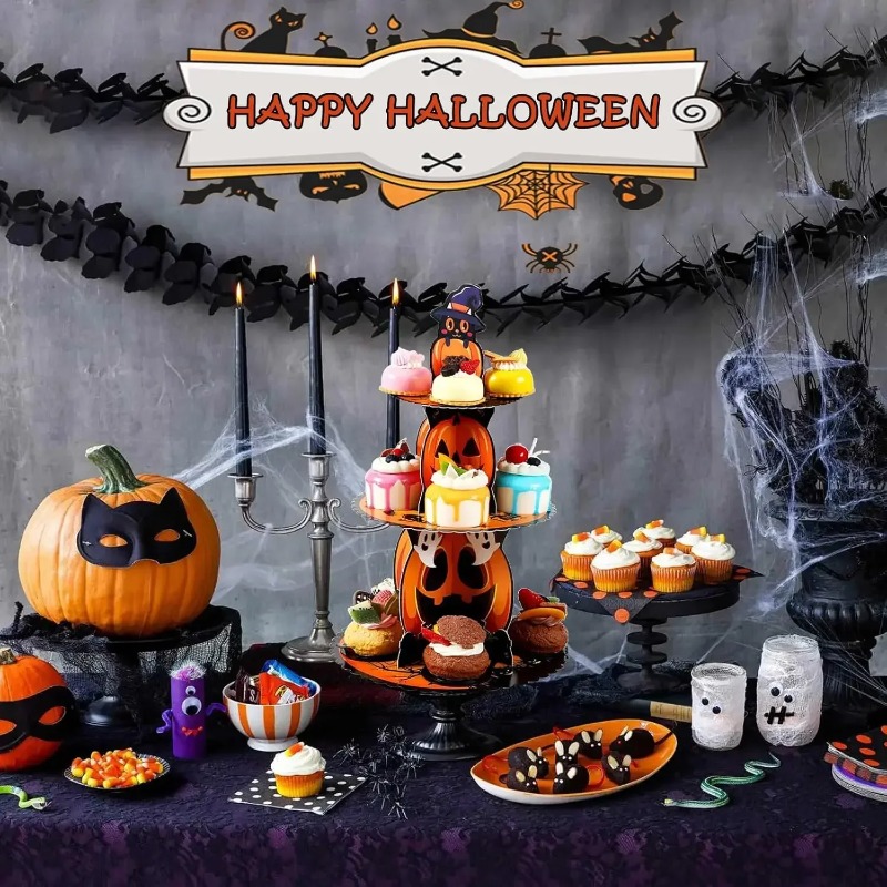 1-4 Pezzi Espositore a 3 Livel - Spider Web Halloween Decoration recensione e prezzo