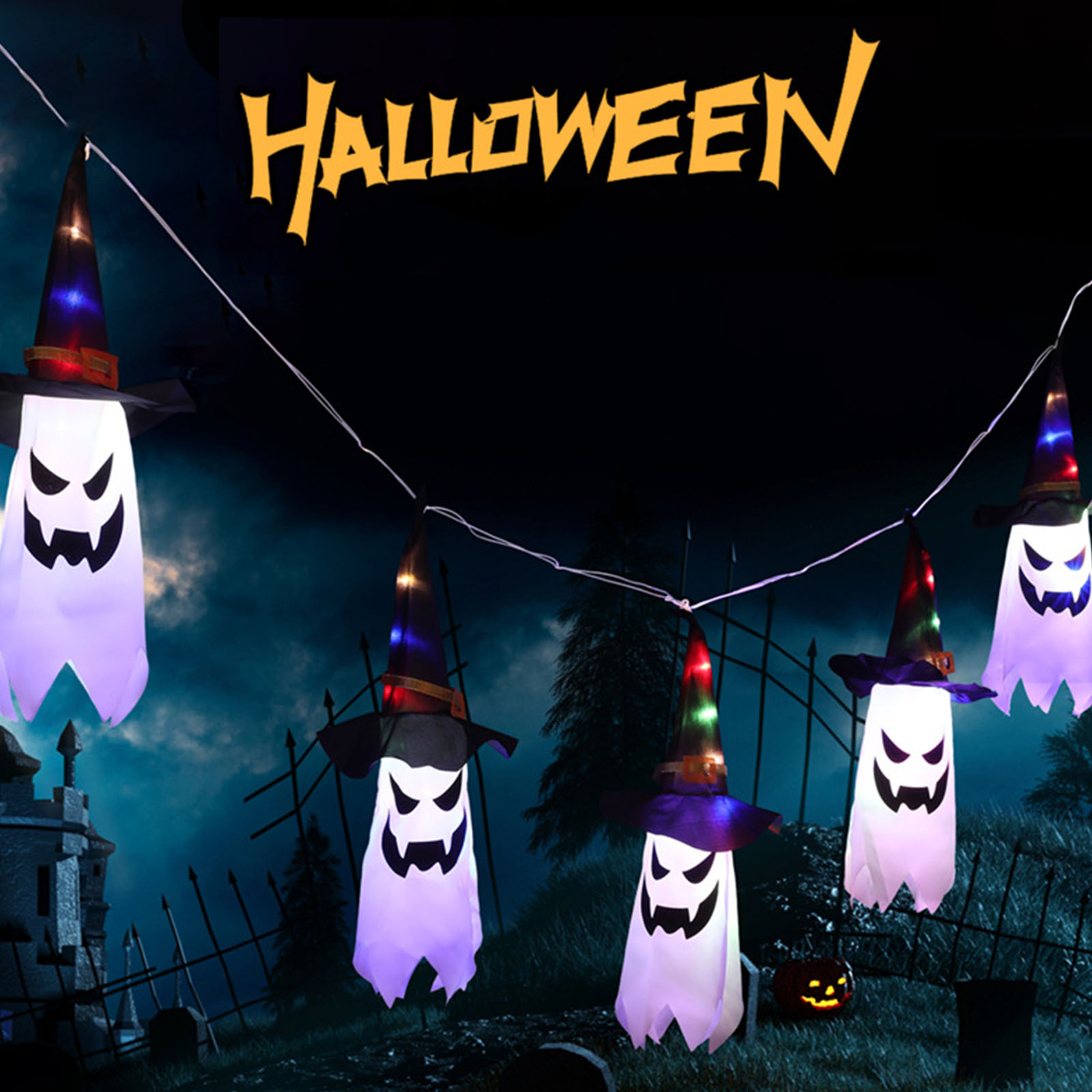 Luci decorative per Halloween, - Halloween Led String Lights Orange recensione e prezzo