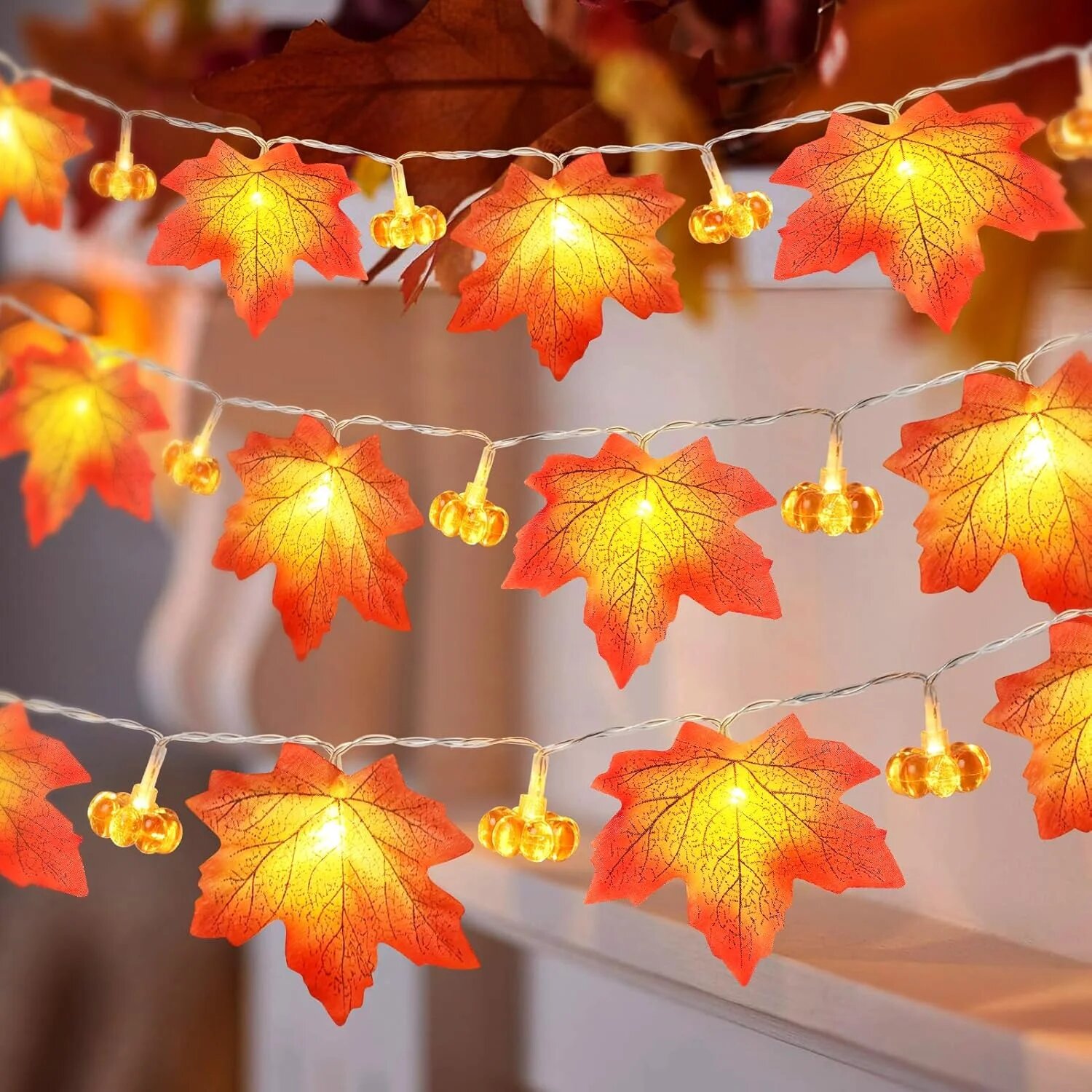 Luci a stringa di Halloween co - Halloween Led String Lights Orange recensione e prezzo