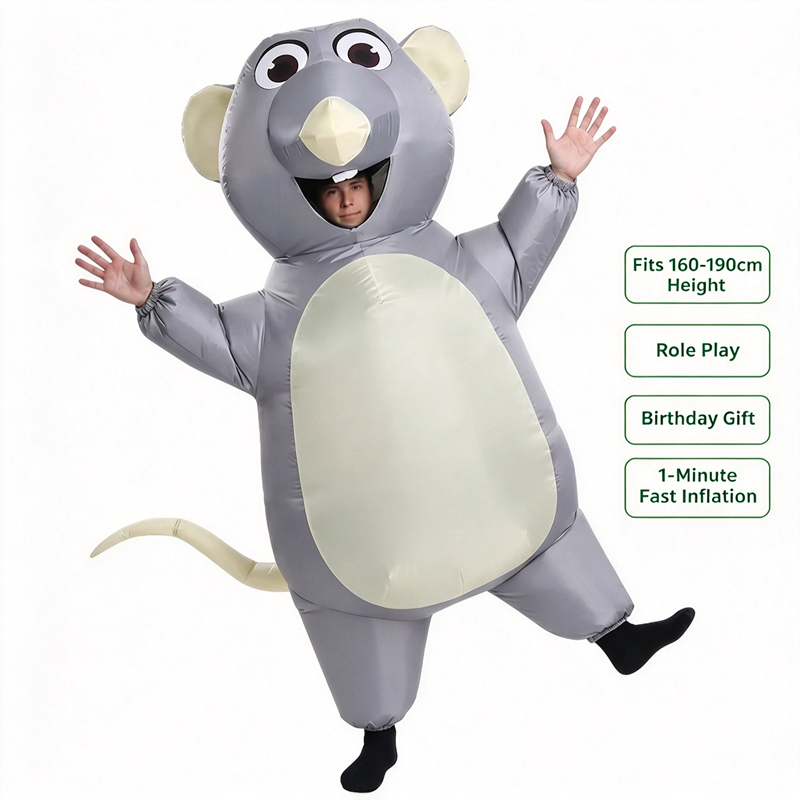 Costume da topo grigio gonfiab - Halloween Costume Kids recensione e prezzo