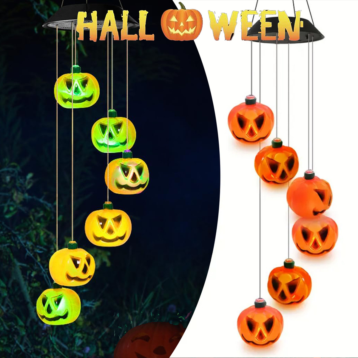 Campanelli a Vento a Forma di  - Halloween Pumpkin Decor Led recensione e prezzo