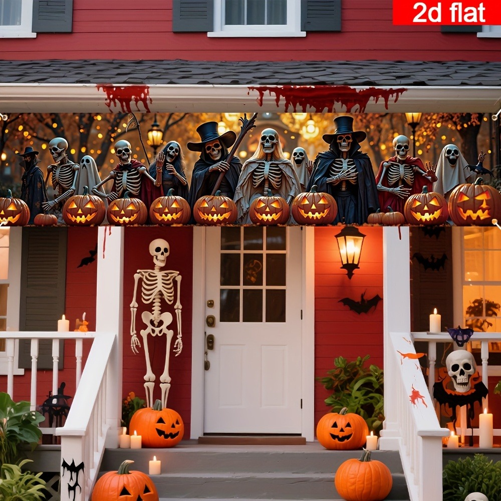 Bandiera Decorativa per Hallow - Halloween Skeleton Decoration recensione e prezzo