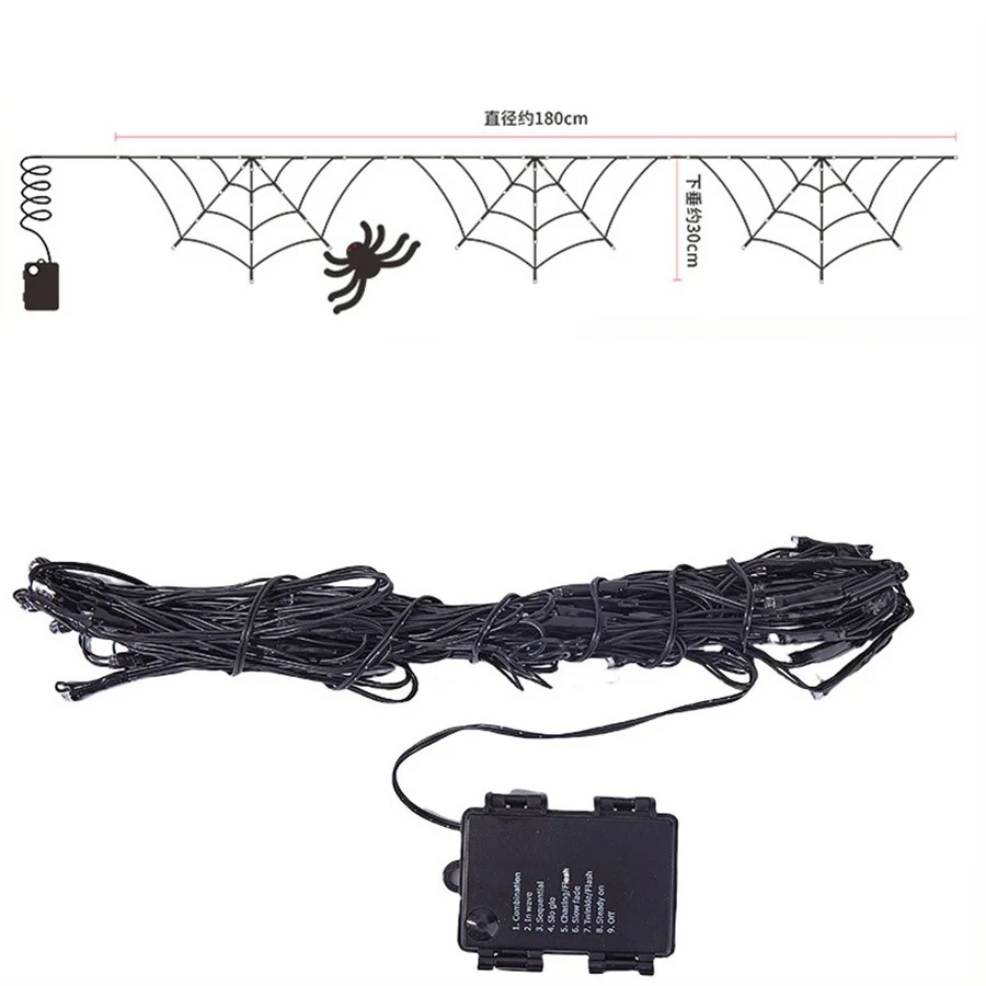 Luci a Stringa a Ragnatela di  - Halloween Led String Lights Orange recensione e prezzo