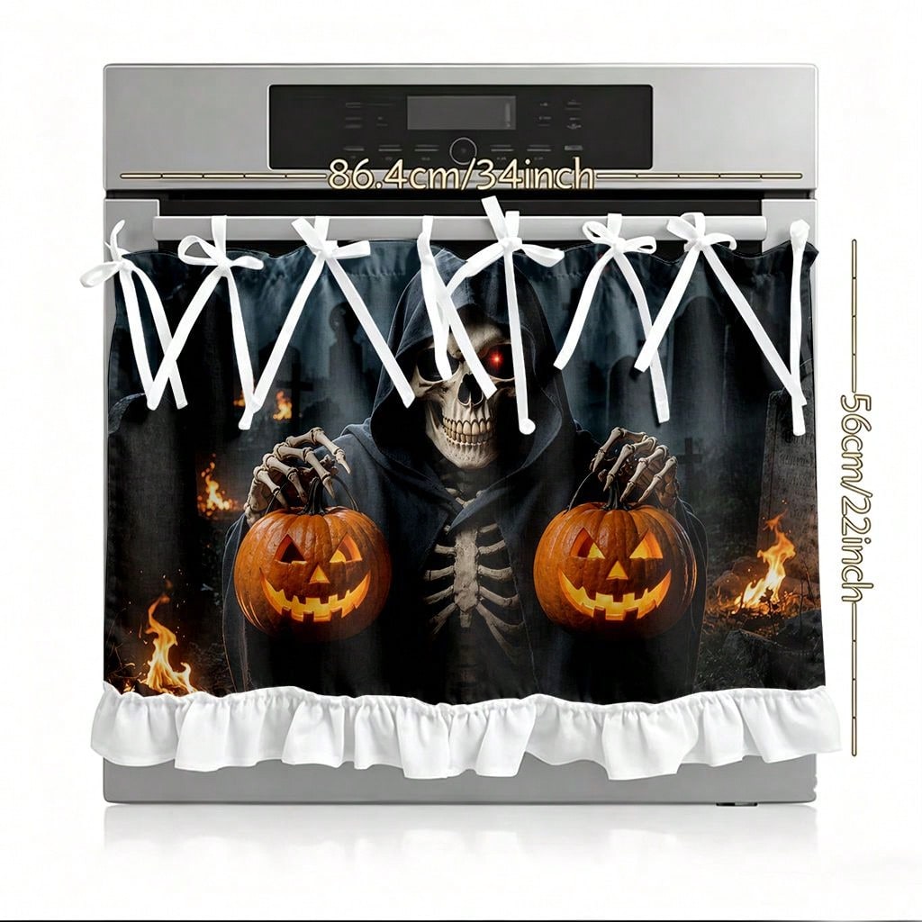 1 Pezzo di Tenda per Cucina/Fo - Pumpkin Lantern Halloween recensione e prezzo