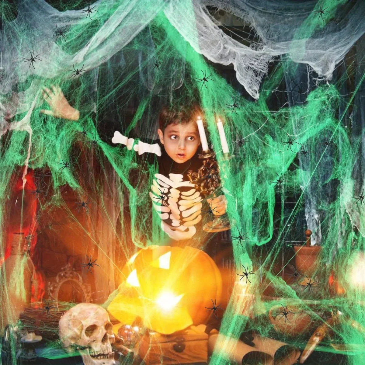 1-20 pezzi, decorazioni di Hal - Spider Web Halloween Decoration recensione e prezzo