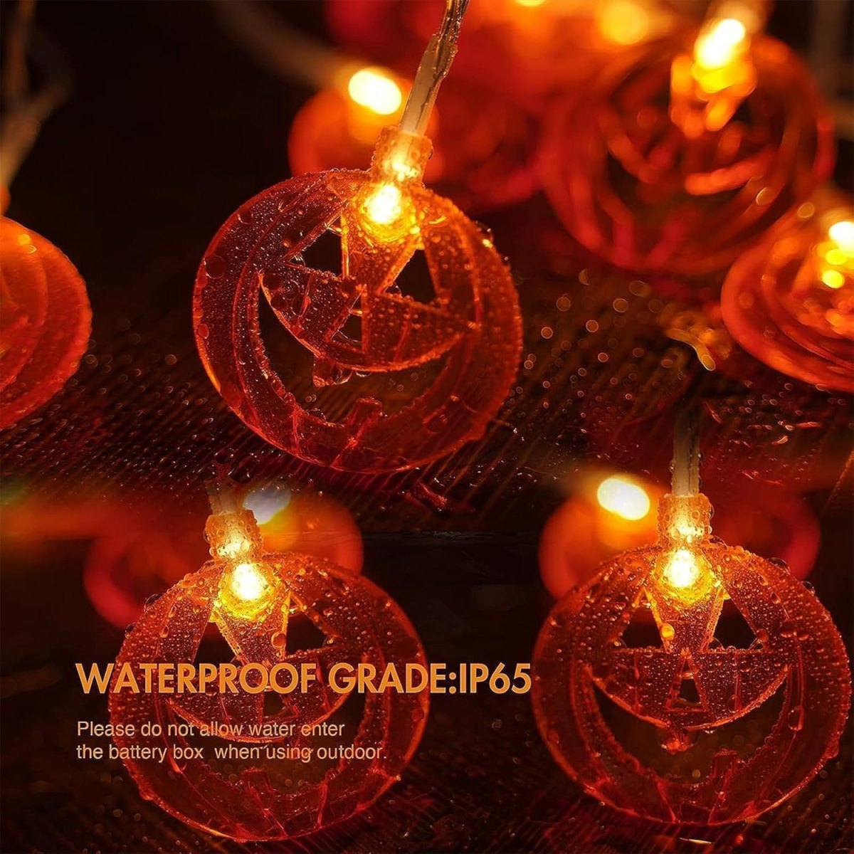 1pc 20LED arancione piatto cav - Halloween Led String Lights Orange recensione e prezzo