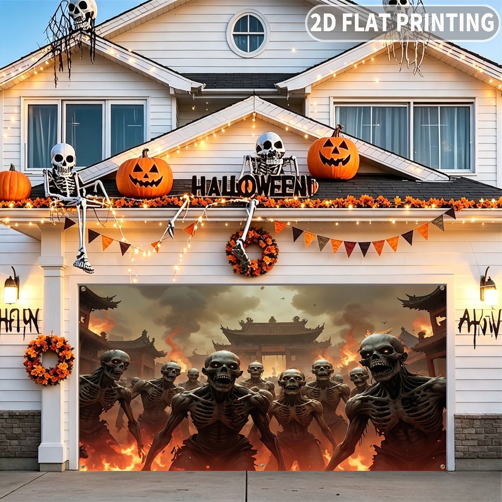 1 pezzo di striscione piatto 2 - Halloween Skeleton Decoration recensione e prezzo