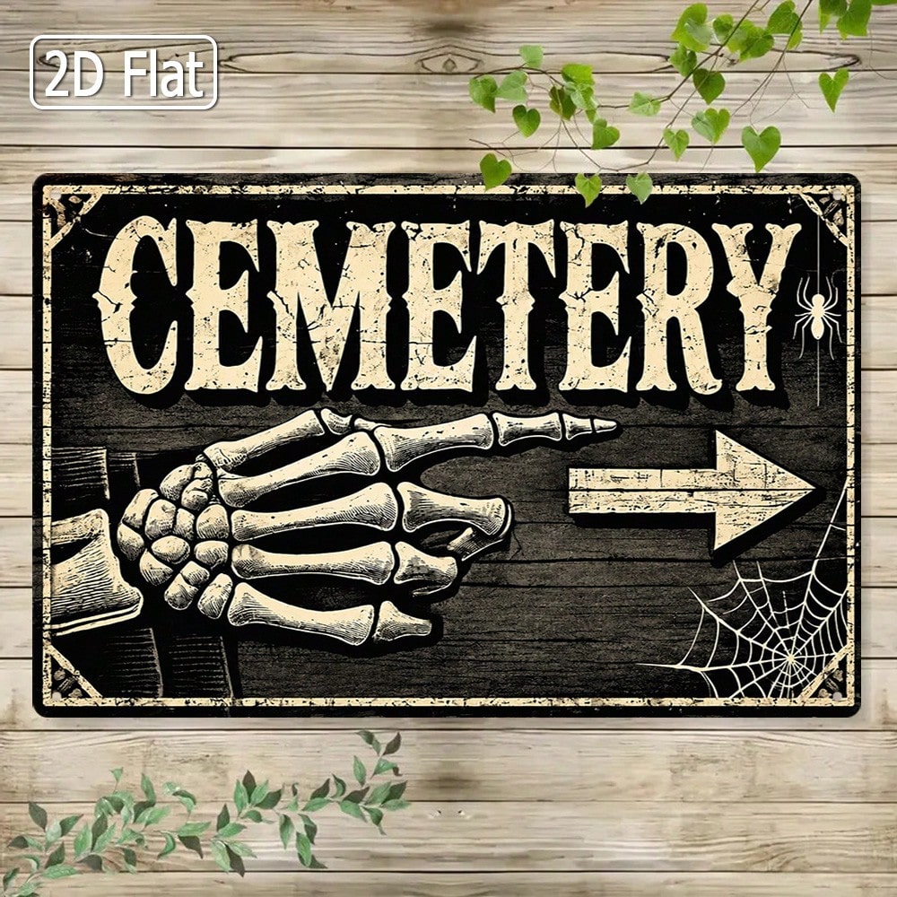 1 pezzo, insegna in latta piat - Halloween Skeleton Decoration recensione e prezzo