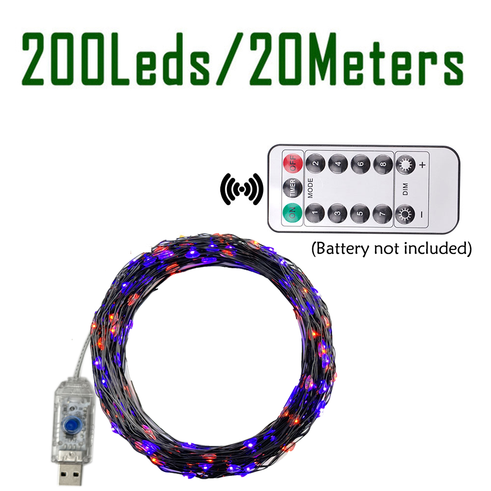 Luci della stringa da 100/200  - Halloween Led String Lights Orange recensione e prezzo