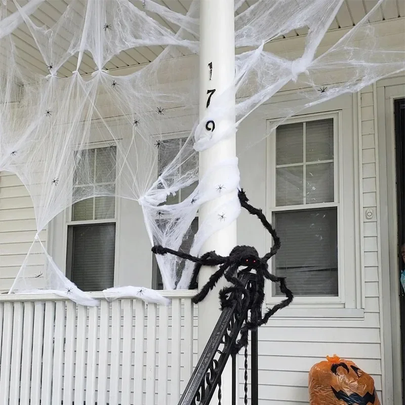 1-2 pezzi di ragni di peluche  - Spider Web Halloween Decoration recensione e prezzo