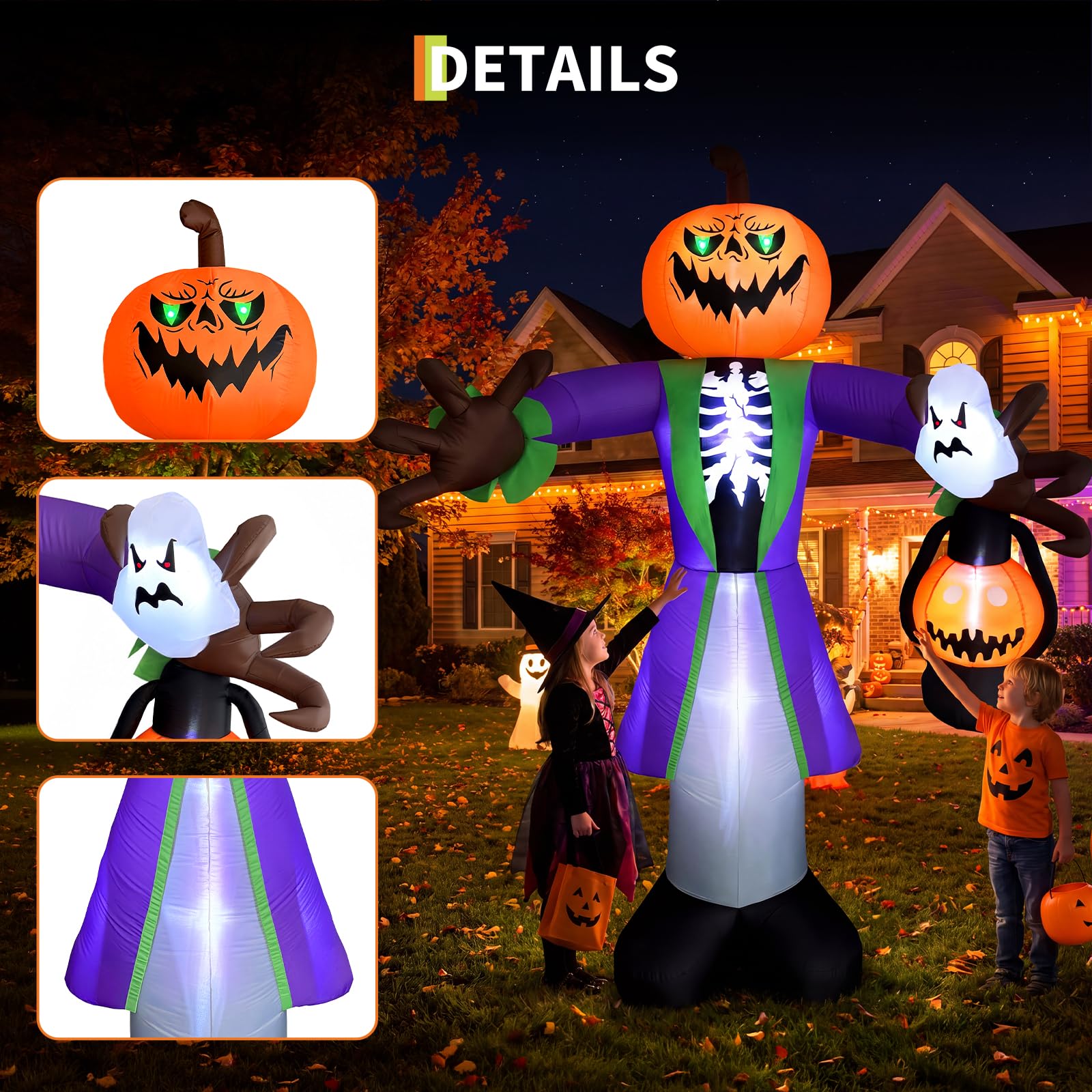 Zombie zucca gonfiabile illumi - Pumpkin Lantern Halloween recensione e prezzo